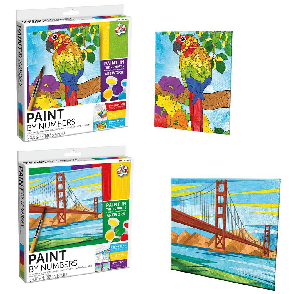 KIDS CREATE PAINT BY NUMBERS ARTWORK. PNUM \\\KD27352