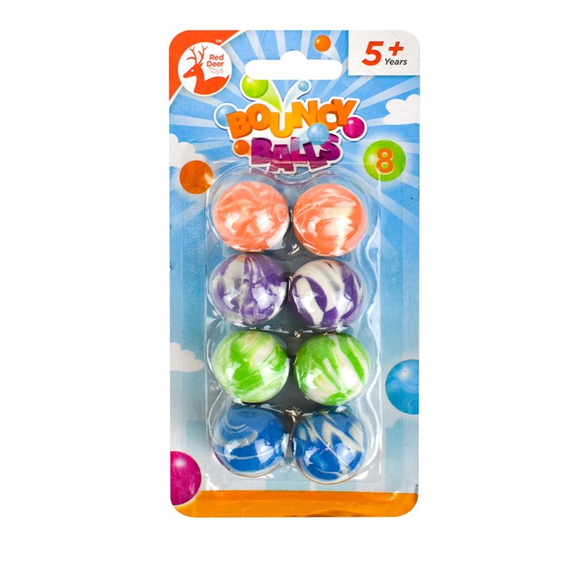 RED DEER TOYS BOUNCIG BALLS 27MM 8/PK \\\KD27369