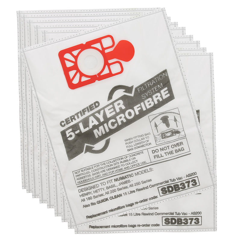 QUALTEX NUMATIC HENRY AS200 VACUUM MICROFIBRE DUST BAGS 10/PK. QUASDB373 \\\KD27382