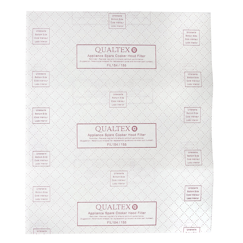 QUALTEX COOKER HOOD GREASE / ODOUR FILTER KIT 47CM X 57CM 2/PK. QUAFIL155 \\\KD27387