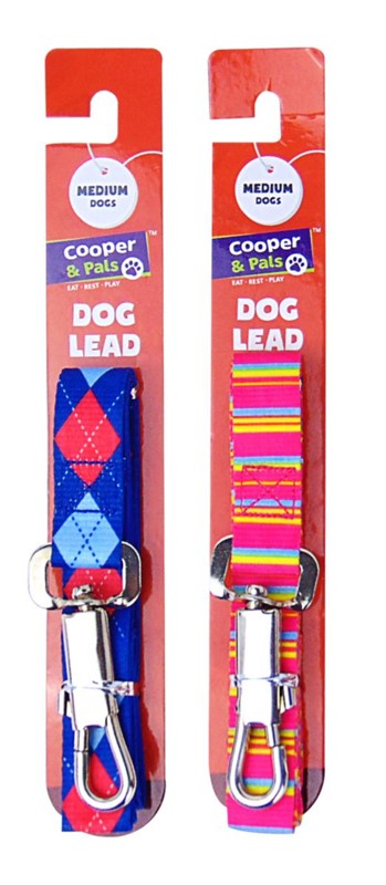 COOPER & PALS ASSORTED DOG LEAD 1.2M. OL318829 \\\KD27404