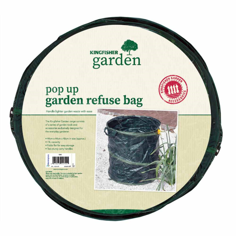 KINGFISHER HEAVY DUTY POP UP GARDEN REFUSE BAG 73L. GB3 \\\KD27422