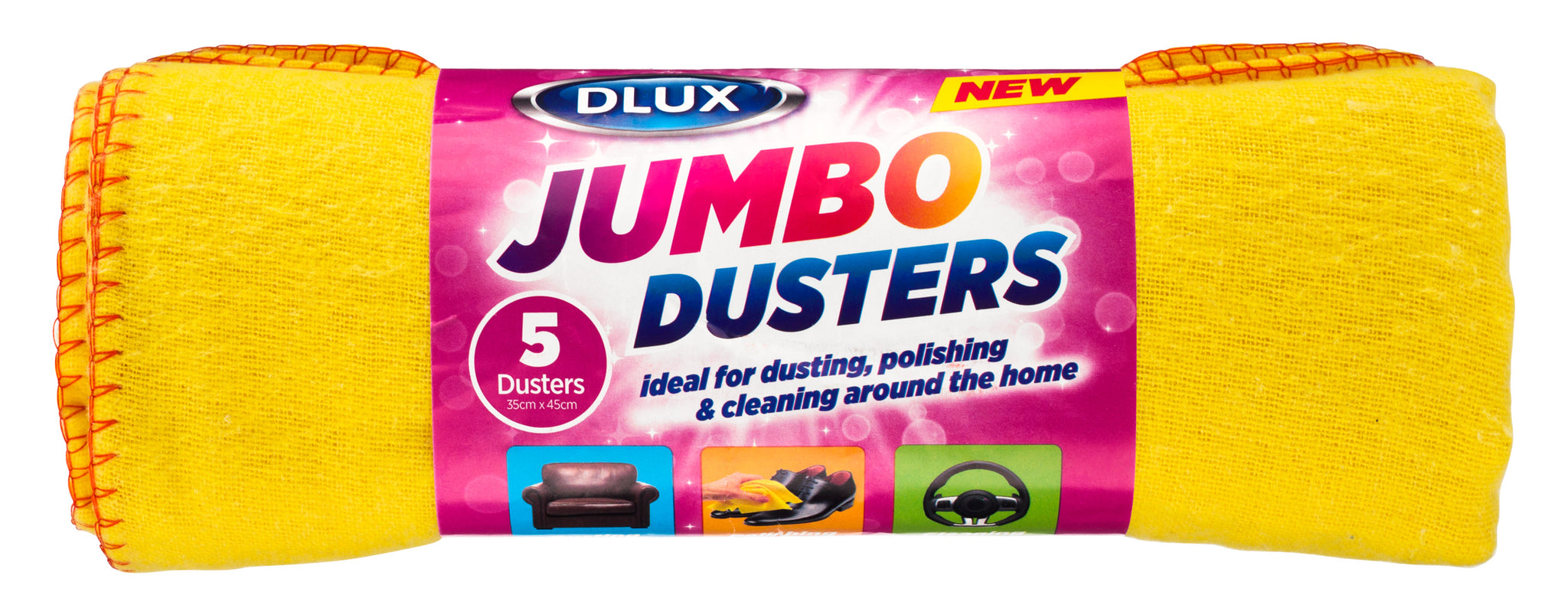 DLUX JUMBO DUSTERS 35CM X 45CM 5/PK. Z2410 \\\KD27424