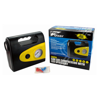 PRO USER CAR AIR COMPRESSOR WITH LED SPOTLIGHT. AC150 \\\KD27471