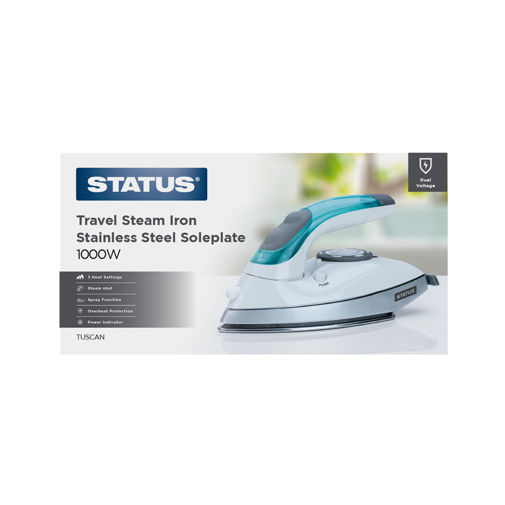 STATUS TUSCAN TRAVEL IRON 1100W. TUSCANIRON1PKB4 \\\KD27526