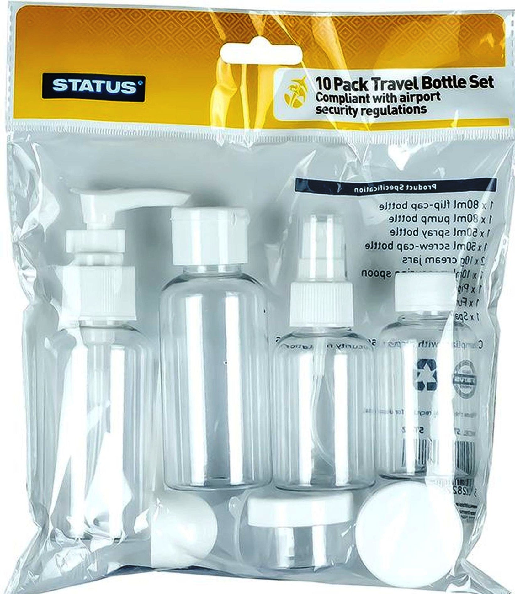 STATUS TAVEL BOTTLE SET 10/PCS. STBS10PCX8 \\\KD27532