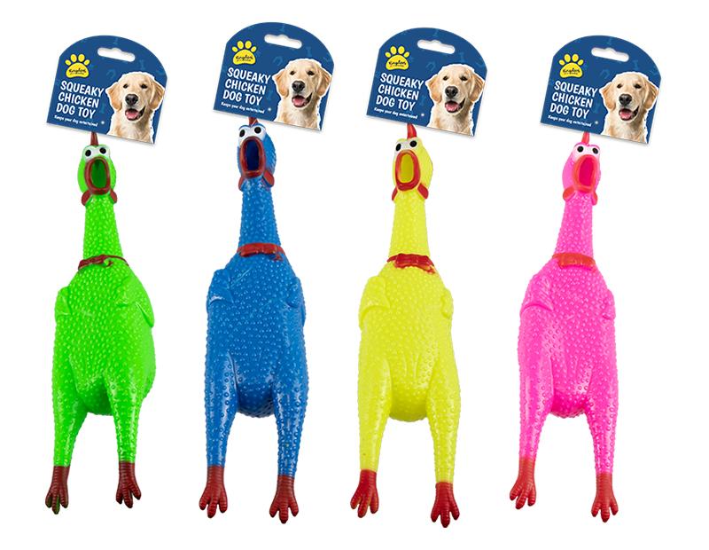 KINGDOM SQUEAKY CHICKEN DOG TOY. PET3775 \\\KD27560