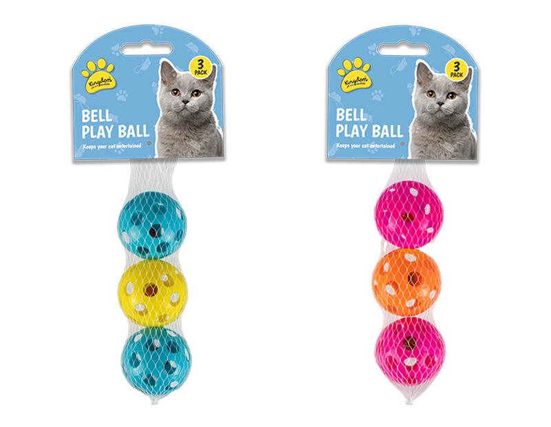 KINGDOM PET CAT BELL PLAY BALL 3/PK. PET6024 \\\KD27567
