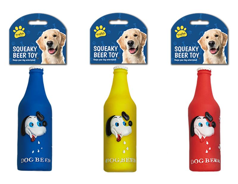 KINGDOM SQUEAKY BEER PET DOG TOY. PET6511OB \\\KD27583