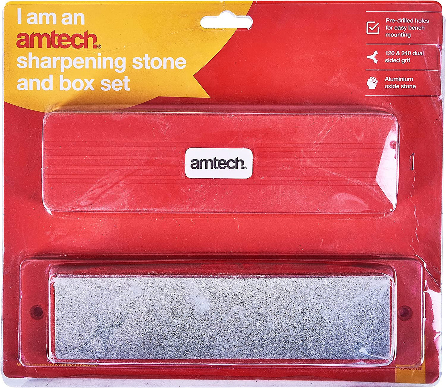 AMTECH COMBINATION SHARPENING STONE 200MM / 8" & BOX SET. AME2010 \\\KD27593