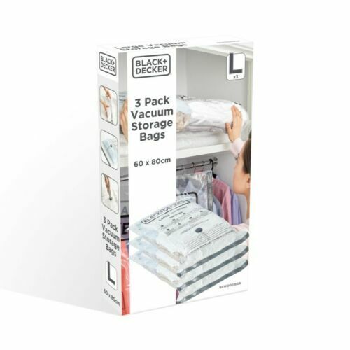 BLACK+ DECKER LARGE VACCUM STROAGE BAGS 60CM X 80CM 3/PK \\\KD27608