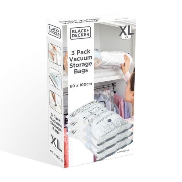BLACK+ DECKER EXTRA LARGE VACCUM STROAGE BAGS 60CM X 100CM 3/PK. BML63449 \\\KD27609
