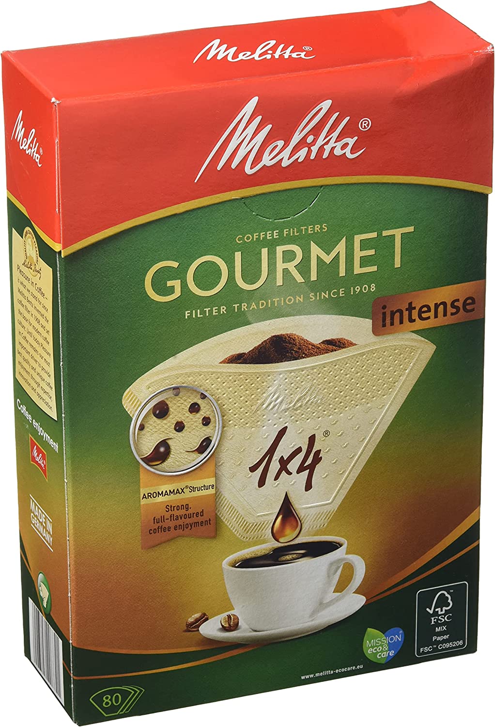 MELITTA GOURMENT INTENSE COFFEE FILTER 1 X 4 80/PK. MEL6687861 \\\KD27614