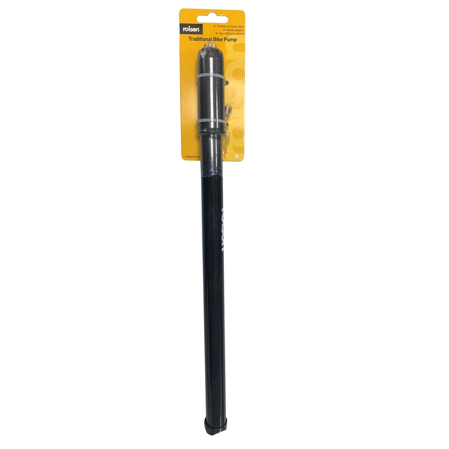 ROLSON TRADITIONAL BIKE HAND AIR SCHRADER PUMP 15". RT42960 \\\KD27664