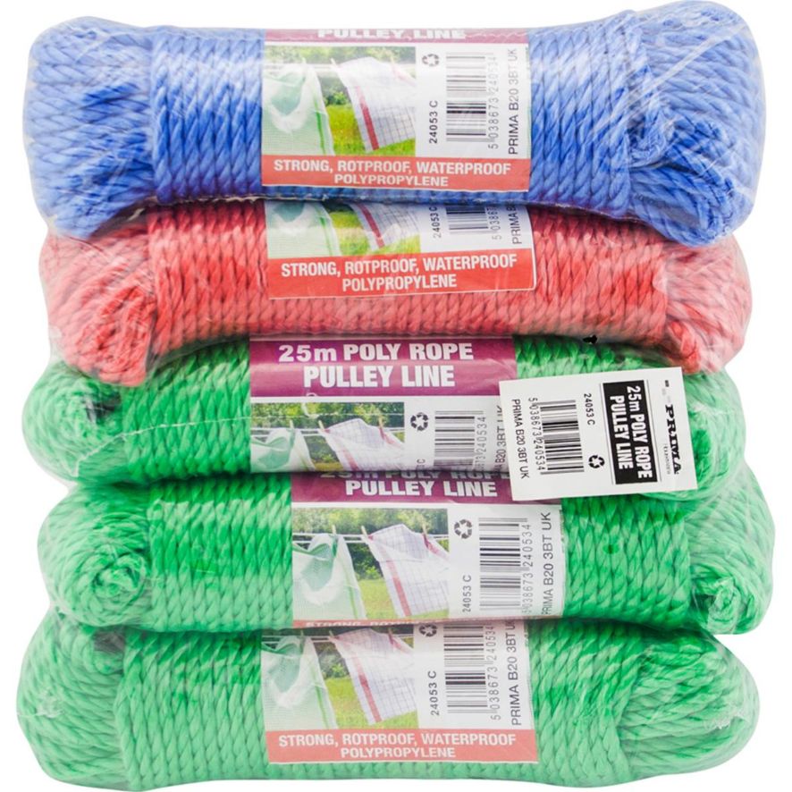 PRIMA POLYPROPYLENE CLOTH LINE ROPE 25M. 24053C \\\KD27666