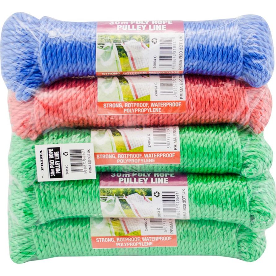 PRIMA POLYPROPYLENE CLOTH LINE ROPE 30M \\\KD27667