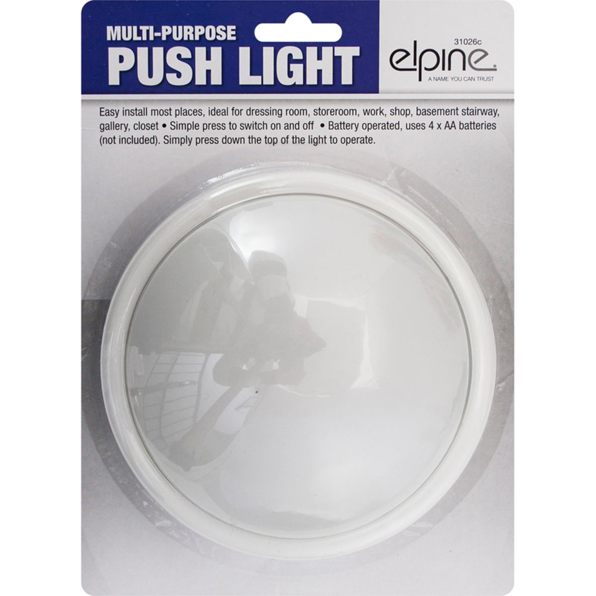 ELPINE MULTIPURPOSE BATTERY OPERATED PUSH LIGHT. 31026C \\\KD27670