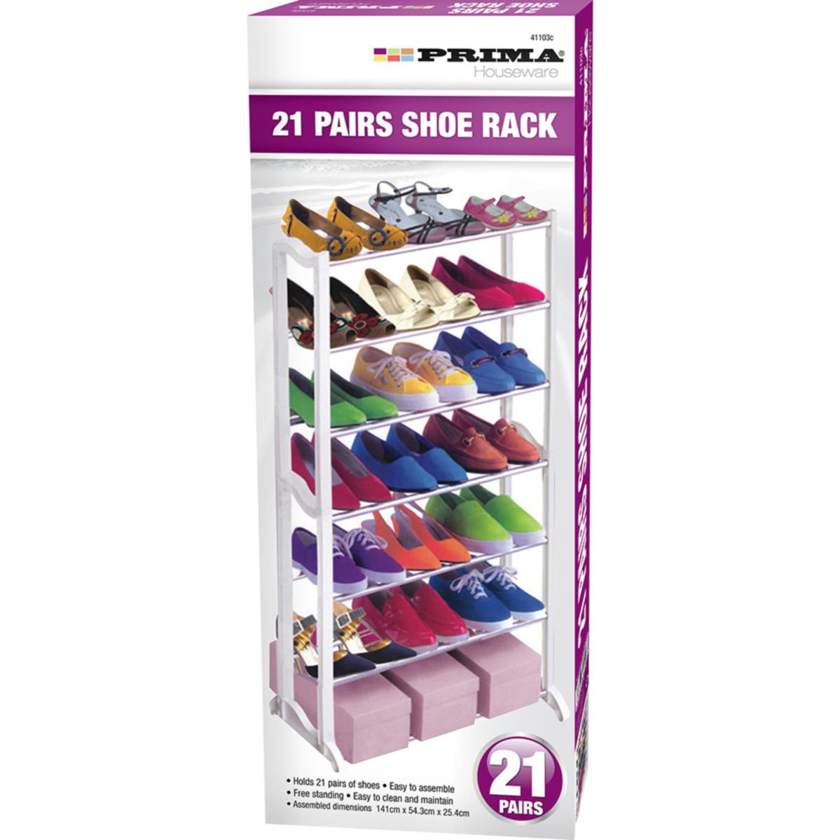PRIMA PLASTIC 7 TIER / 21 PAIRS SHOE RACK. 41103C \\\KD27676