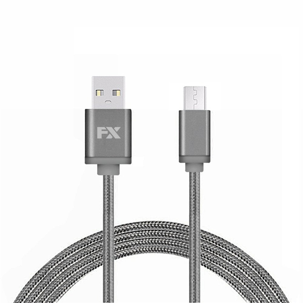 FX BRAIDED USB DATA CABLE FOR TYPE C - SILVER. FXUTCSI \\\KD27759