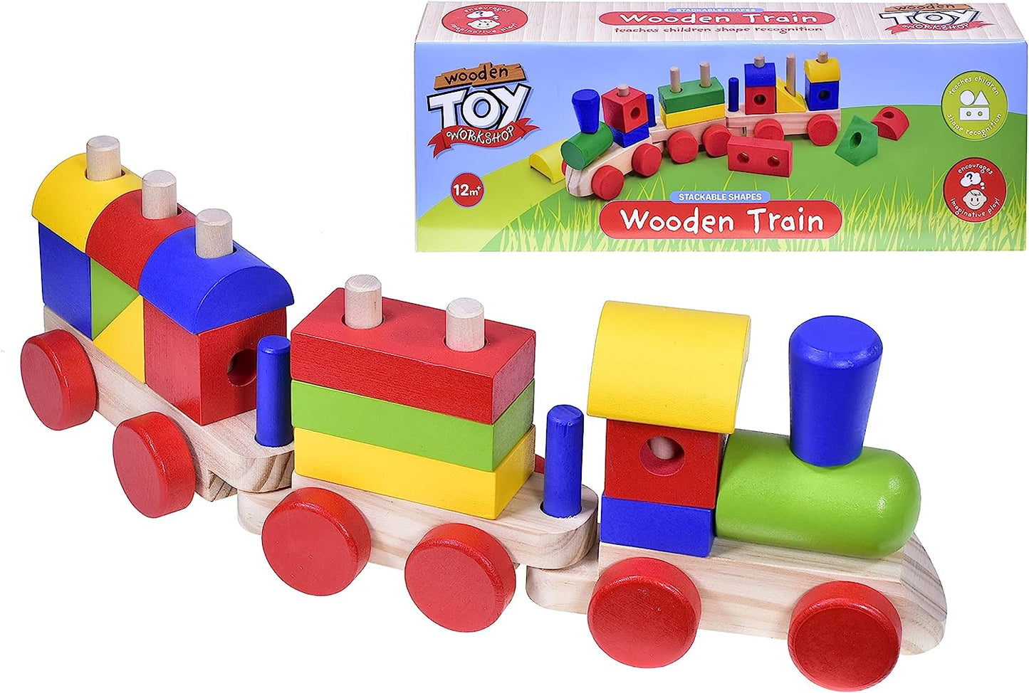 WOODEN TOY WORKSHOP WOODEN BLOCKS TRAIN SET. TY6509 \\\KD27784