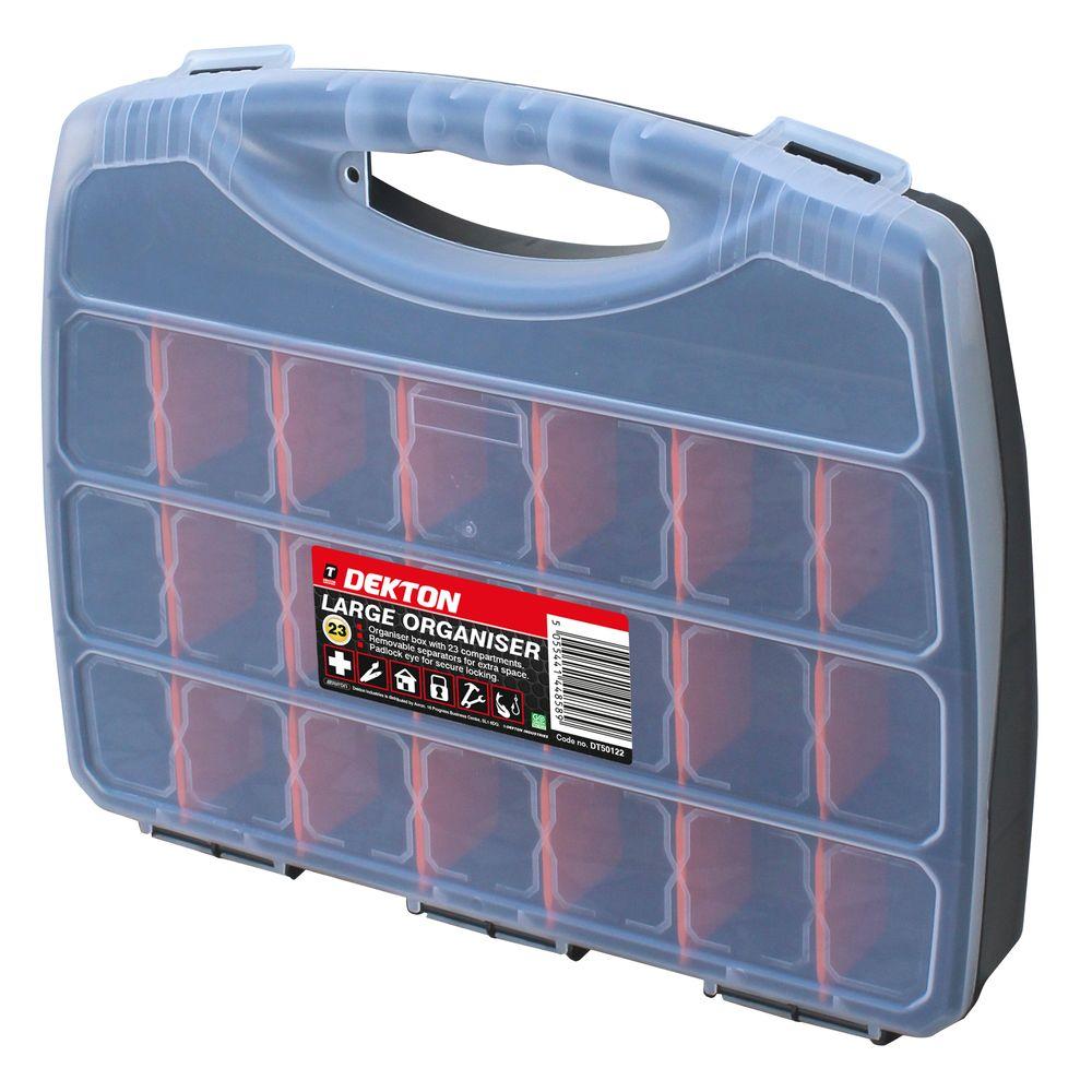 DEKTON 23 COMPARTMENTS LARGE ORGANISER CASE WITH REMOVABLE DIVIDER. DT50122 \\\KD27801