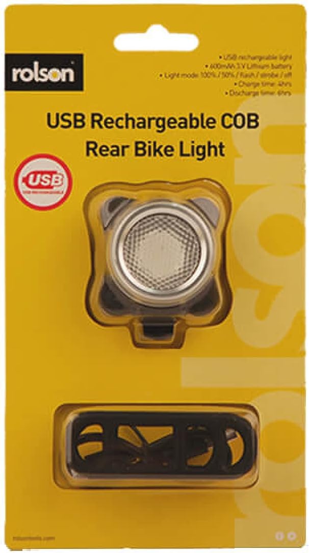 ROLSON RECHARGEABLE RED REAR BIKE LIGHT. RT61422 \\\KD27811