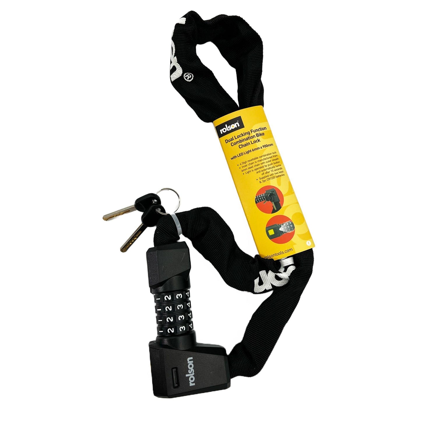 ROLSON HIGH SECURITY COMBINATION & KEYED BIKE LOCK. RT66720 \\\KD27813