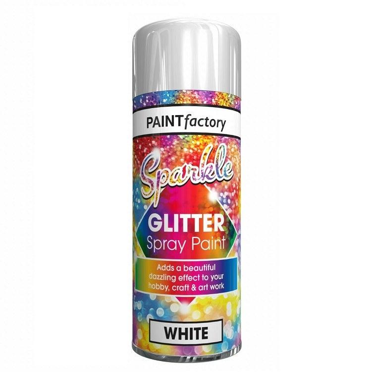 PAINT FACTORY SPRAKLE GILTTER SPRAY PAINT 200ML - WHITE. WDL1605 \\\KD27838
