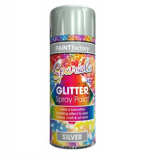 PAINT FACTORY SPRAKLE GILTTER SPRAY PAINT 200ML - SILVER. WDL1603 \\\KD27840