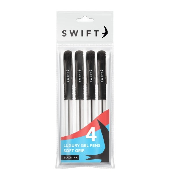 SWIFT SOFT GRIP LUXURY GEL PENS 4/PK. P3096 \\\KD27854