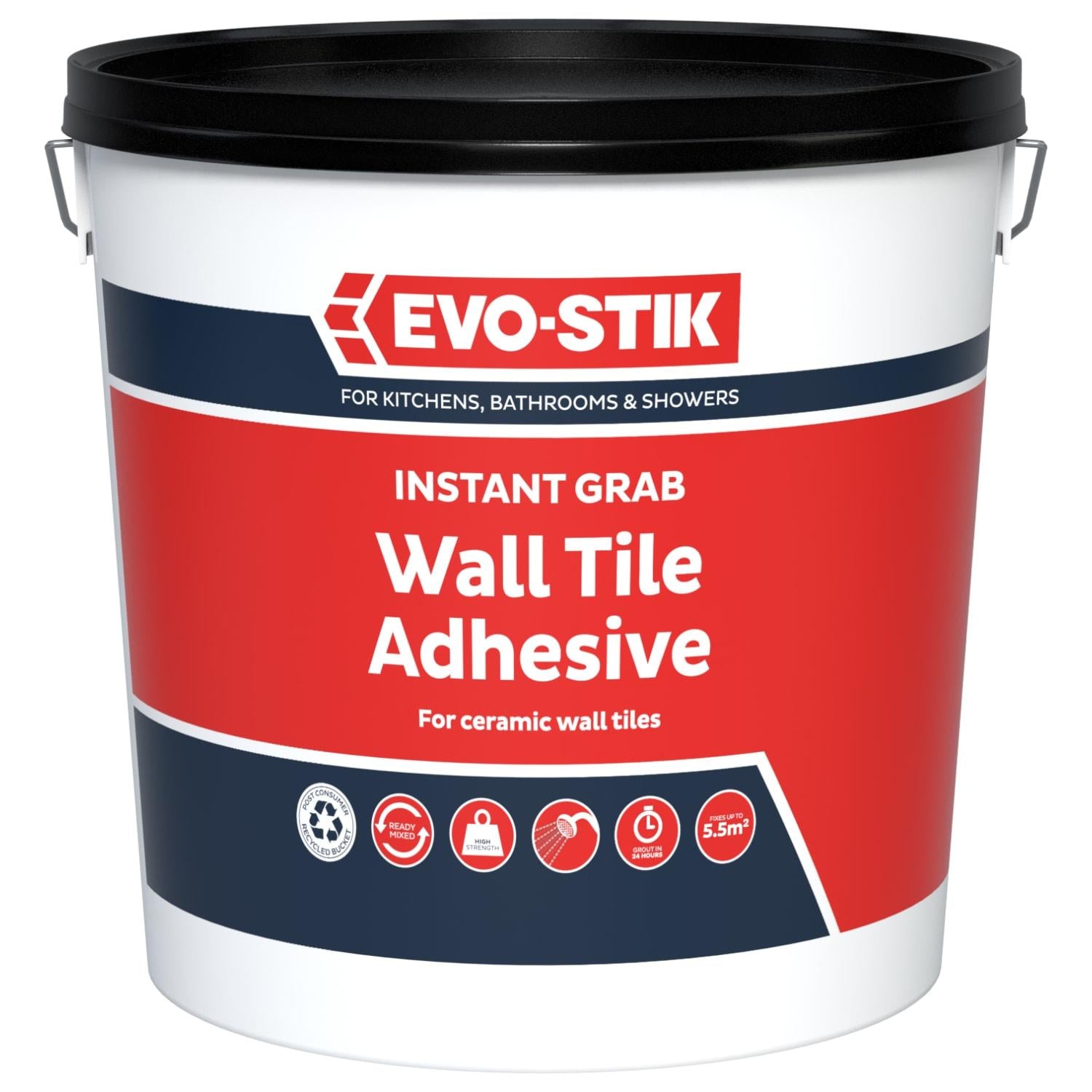 EVO-STIK INSTANT GRAB CERAMIC WALL TILE ADHESIVE 5L. 30812628 1416635 \\\KD28114
