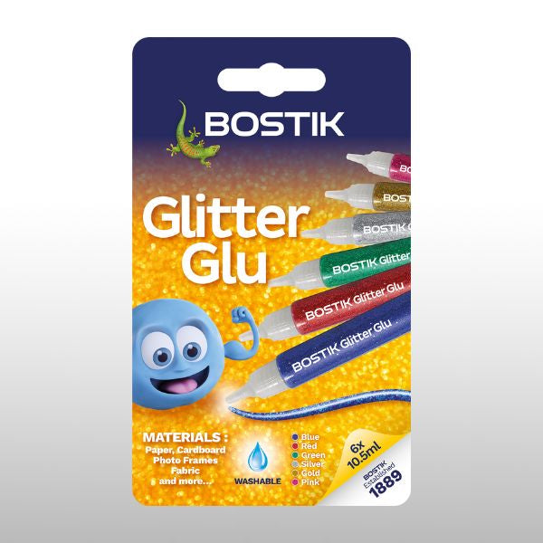 BOSTIK GLITTER GLUE PENS 6/PK. 30625172 \\\KD28121