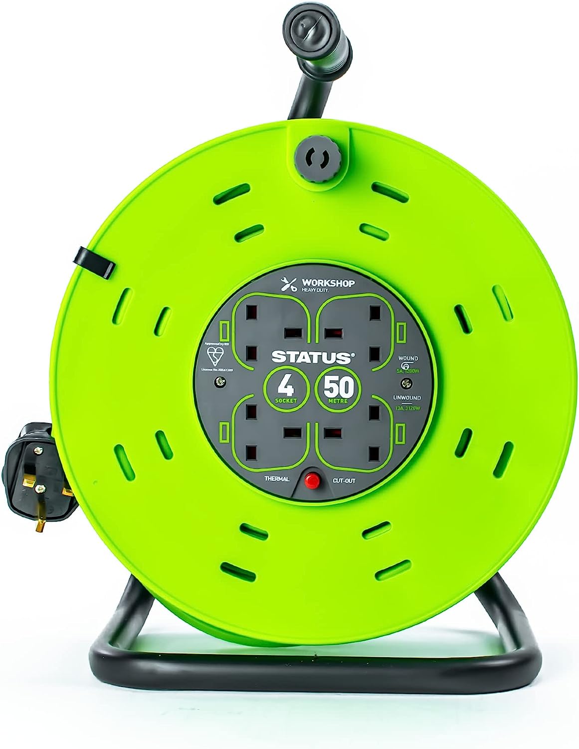 STATUS 4 SOCKET CABLE REEL 13A 50M. S50M13ACRX1 \\\KD28146