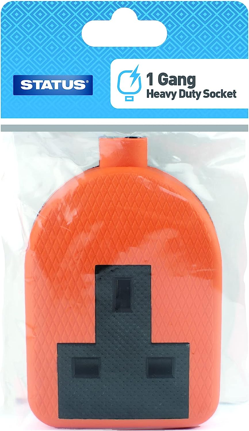 STATUS 1 GANG 13A HEAVY DUTY ORANGE SOCKET. S1GA3AORSB6 \\\KD28148