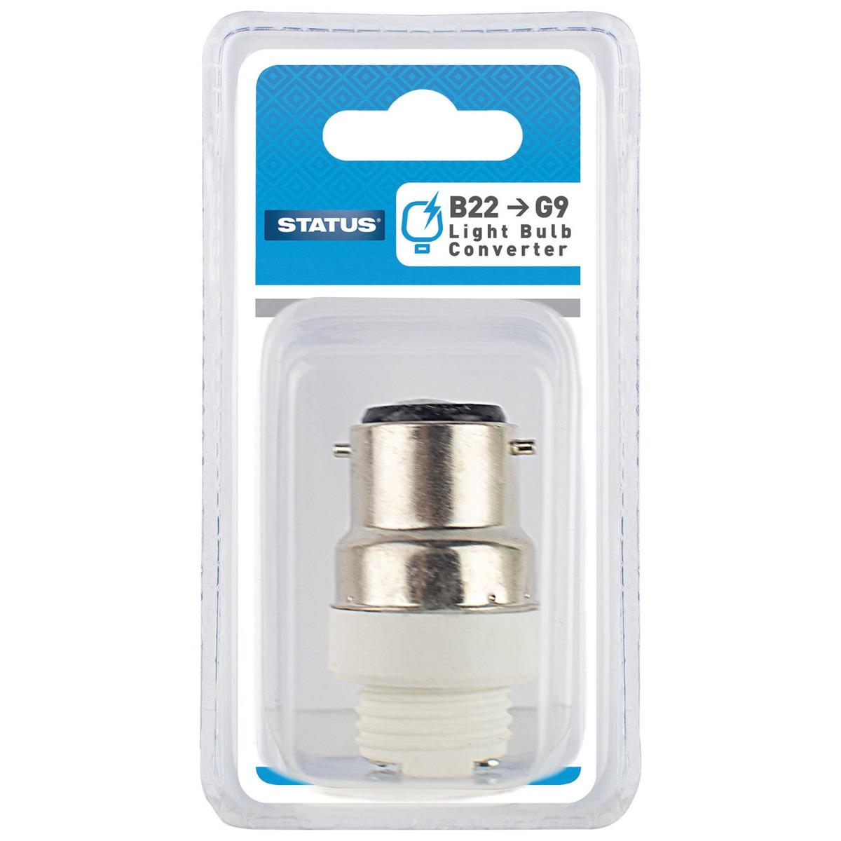 STATUS BAYONET B22 TO G9 CAPSULE LAMP SOCKET CONVERTER / ADAPTER. B22TOG9LCCB5 \\\KD28150
