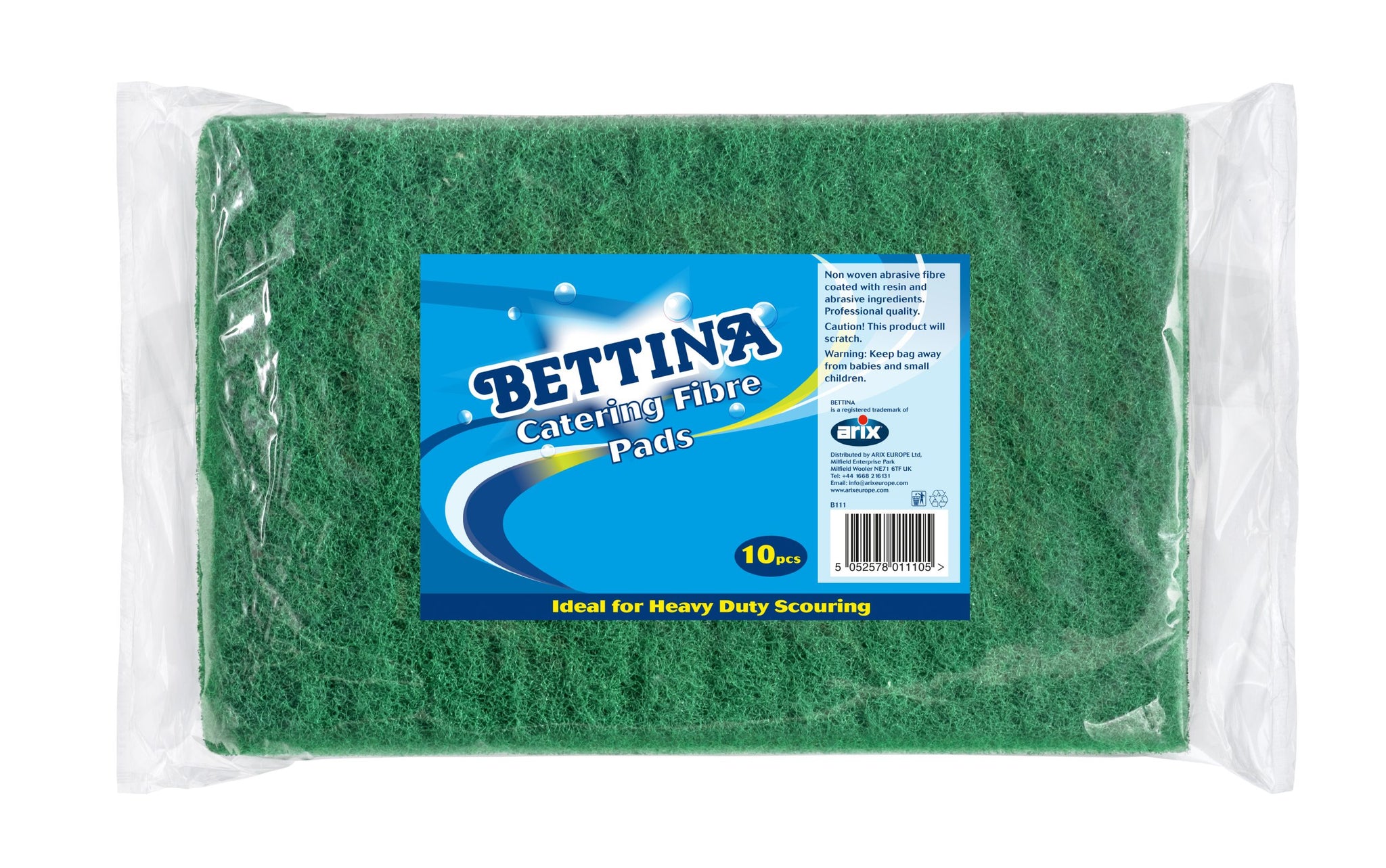 BETTINA GREEN HEAVY DUTY FIBER PADS SCOURERS 10/PK. KD28167 \\\KD28167