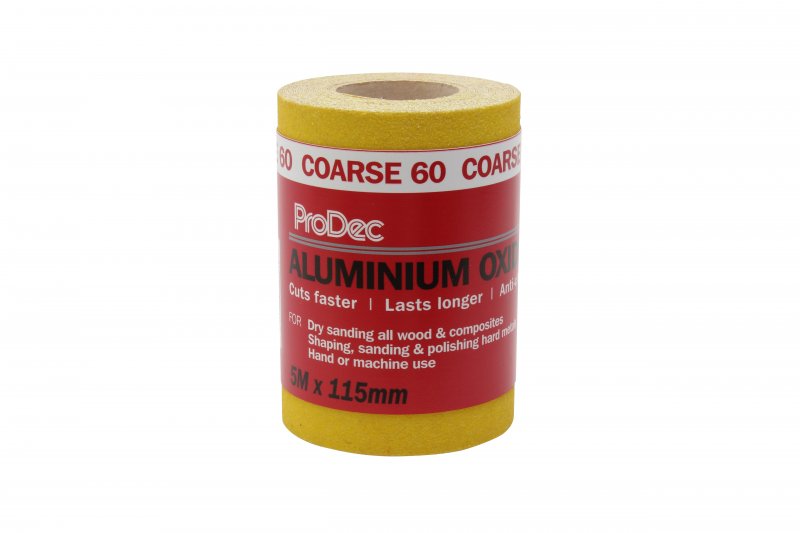PRODEC 60 GRITYELLOW ALUMINIMUM OXIDE SANDING PAPER 5M X 115MM. PACNV60 \\\KD28177