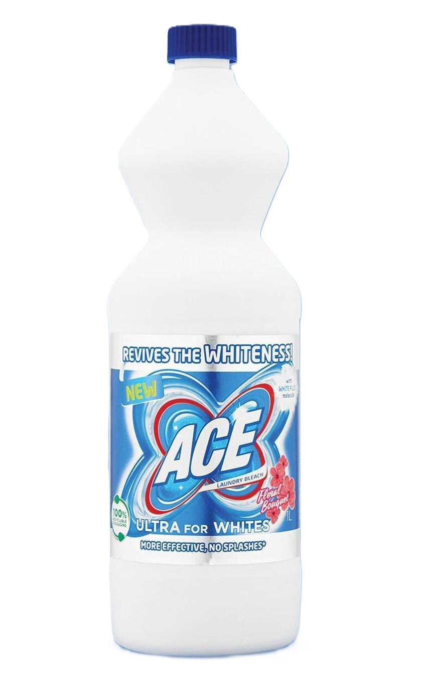 ACE ULTRA FOR WHITES LAUNDRY BLEACH 1L. ABM \\\KD28242