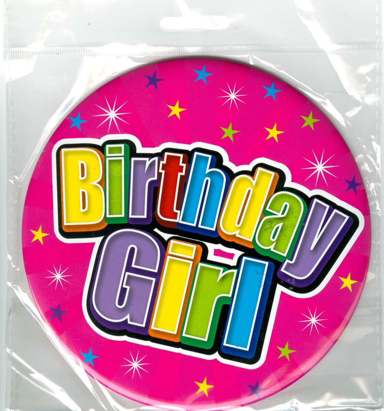 GIRLS HAPPY BIRTHDAY GIANT BADGE. JL1918 \\\KD28249