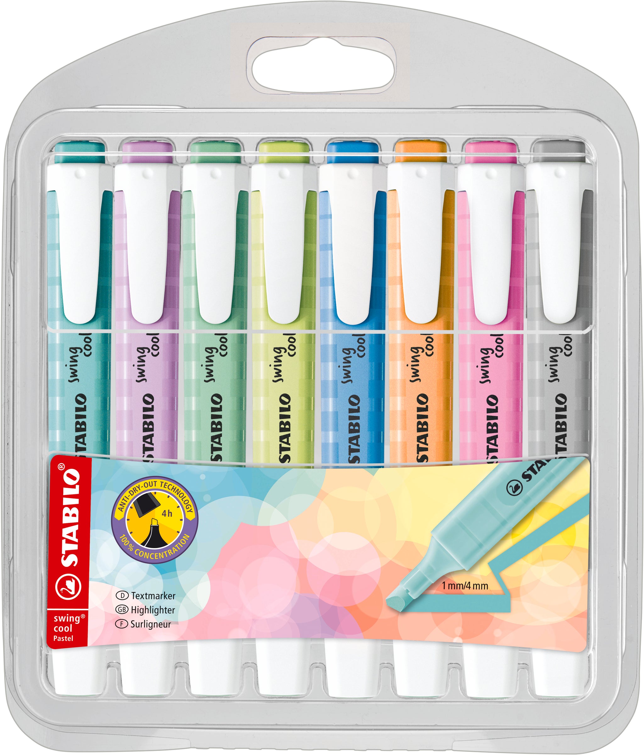 STABILO SWING PASTEL COOL HIGHLIGHTERS 8 PK. 275/8-08-2 \\\KD28276