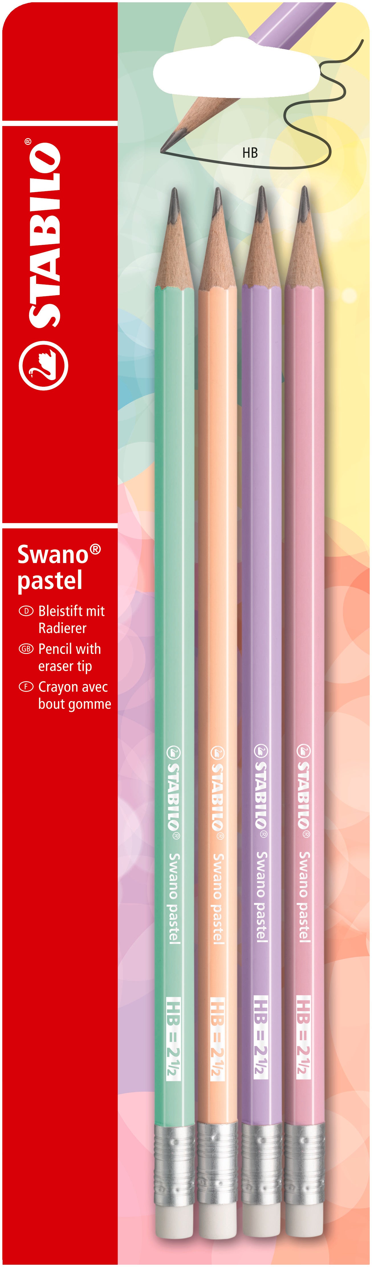 STABILO SWANO PASTEL HB PENCIL 4PK. B-555885-10 \\\KD28279