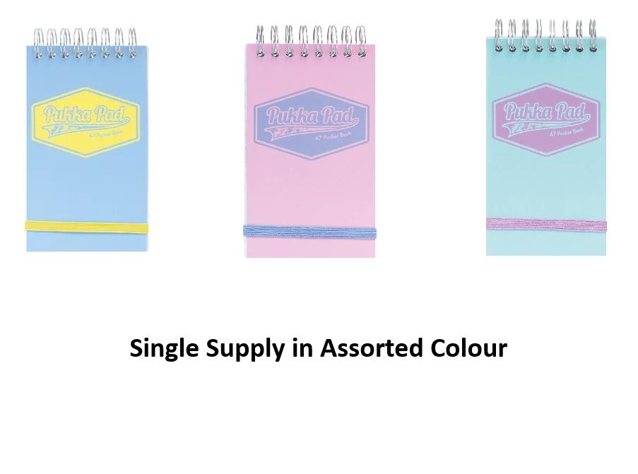 PUKKA PAD A7 ASSORTED PRESSBOARD NOTEBOOK. 7266-PRS \\\KD28286
