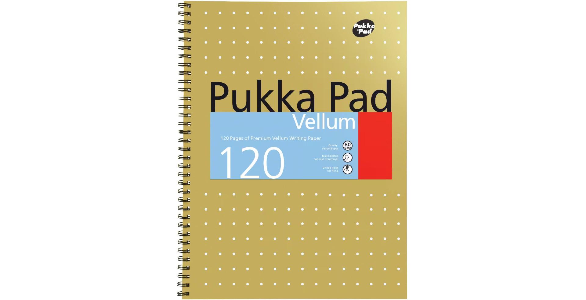 PUKKA PAD A4 VELLUM NOTEPAD 80GSM 120 PAGES. VJM/1 \\\KD28288
