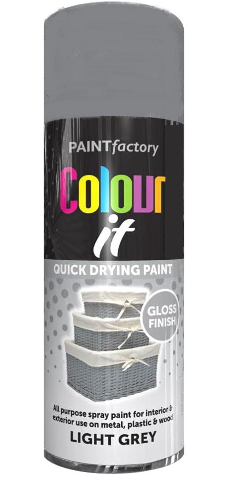 PAINT FACTORY COLOUR IT LIGHT GREY GLOSS 400ML. WDL2683 \\\KD28295