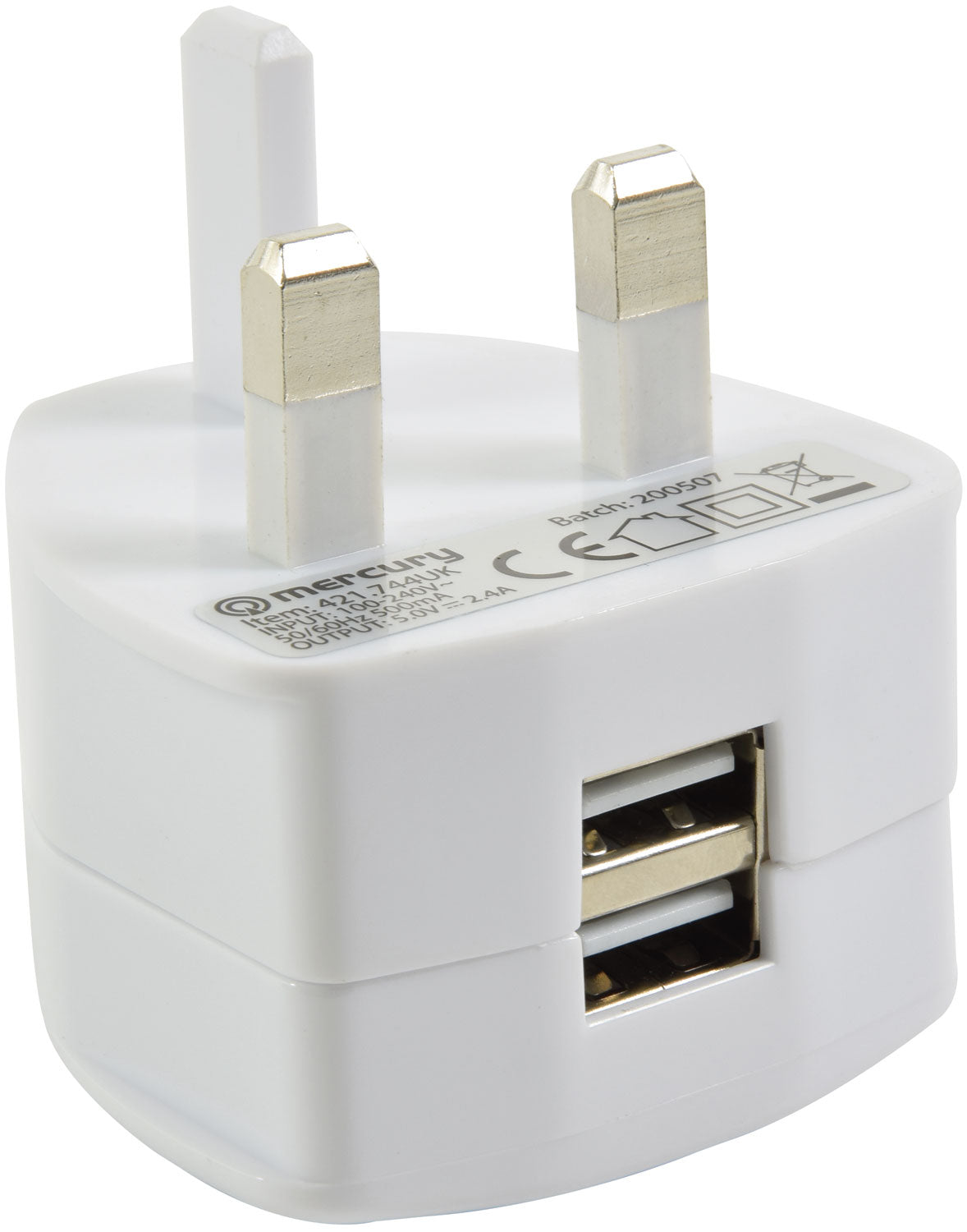 MERCURY TWIN USB CHARGER 2.4A. 421.744UK \\\KD28313