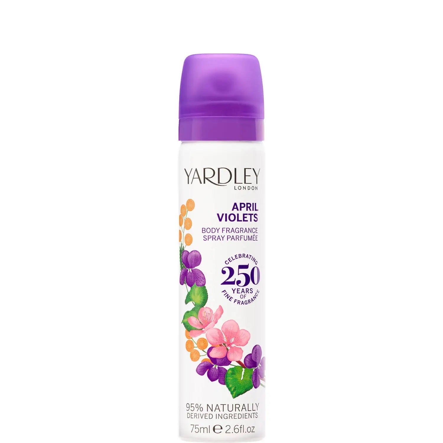 YARDLEY APRIL VIOLETS BODY SPRAY 75 ML - 6 PACK. Y9200037-6 \\\KD28317