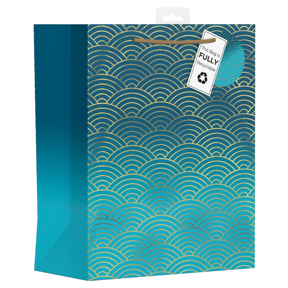 GIFTMAKER EMMOSED SCALLOPS LARGE GIFT BAG APX 36 X 28 CM. YANGB48L \\\KD28372