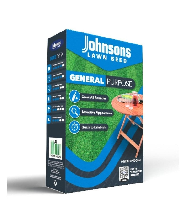 JOHNSONS GENERAL PURPOSE LAWN SEED 425G. JGEN425 \\\KD28422