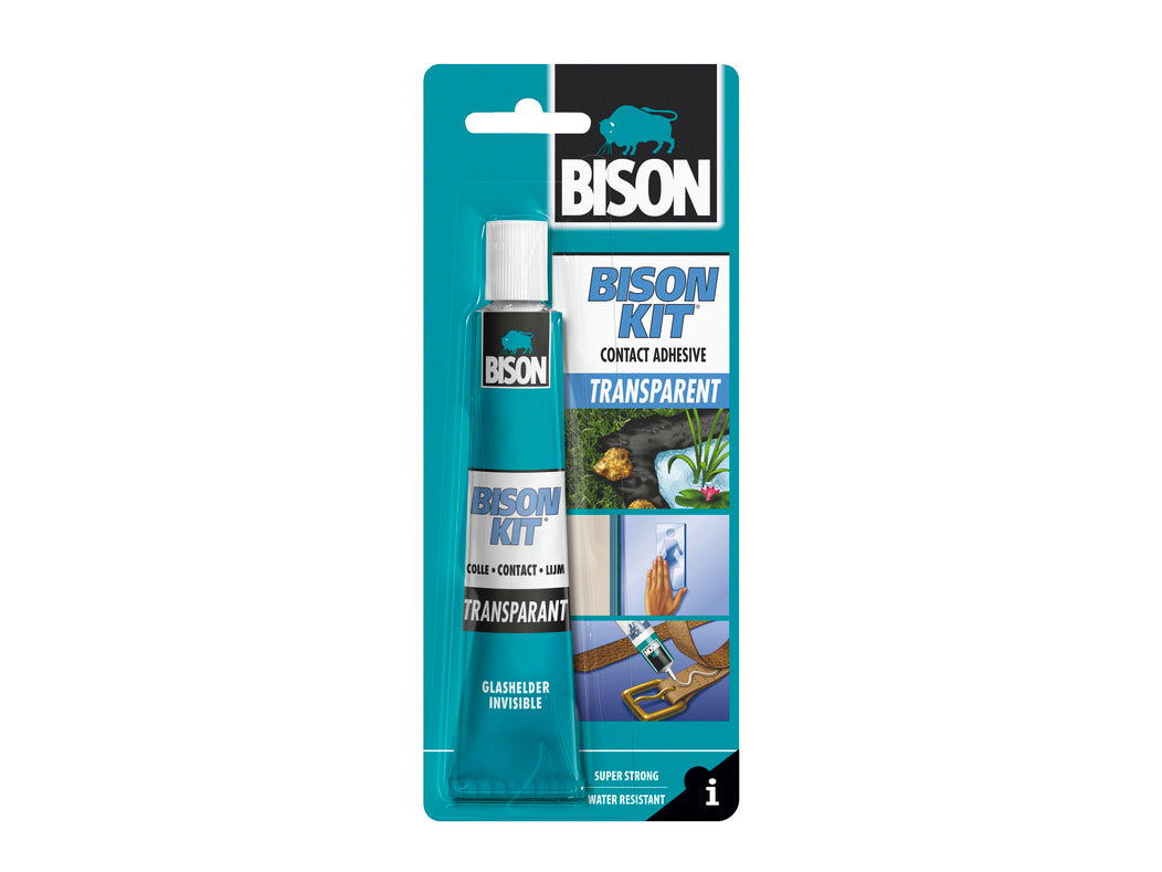 BISON TRANSPARENT KIT CONTACT ADHESIVE GLUE 50ML. XB6305338 \\\KD28514