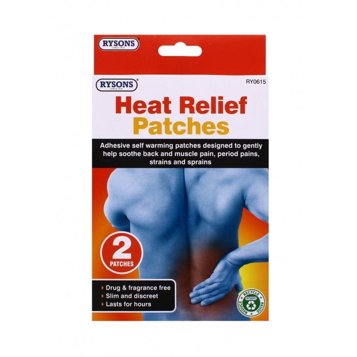 RYSONS HEAT BACK & MUSCLE PAIN RELIEF PATCHES 2/PK. RY0615 \\\KD28530